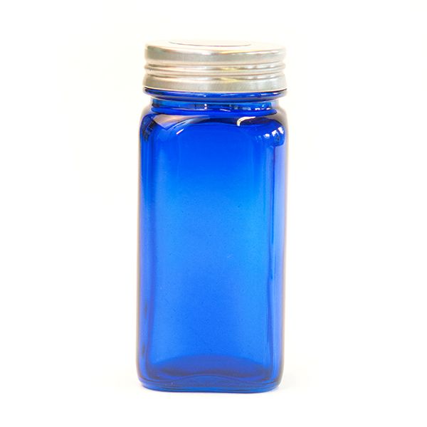 Blue Glass Spice Jar