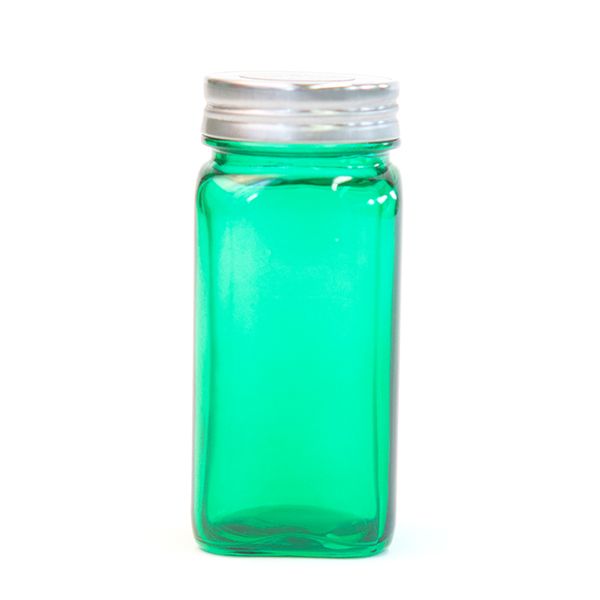 Emerald Green Glass Spice Jar