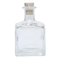 Square Glass Bottle, 7 oz. w/ Cork