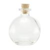 Spherical Clear Glass Bottle, 8.5 oz. w/ Cork