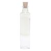 Clear Tall Round Glass Bottle with Cork