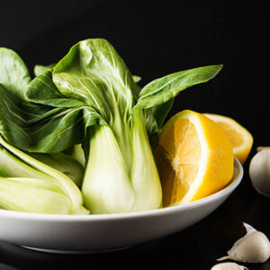 Bok choy with lemon and garlic