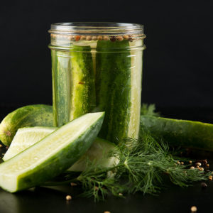 Jar of Homemade Dill Pickles