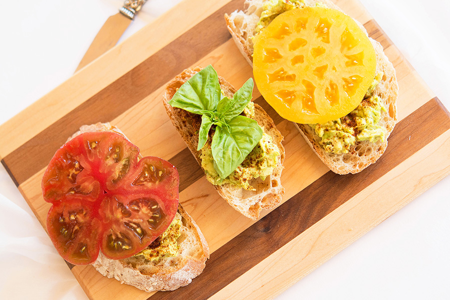 Sriracha Avocado Heirloom Tomato Toast