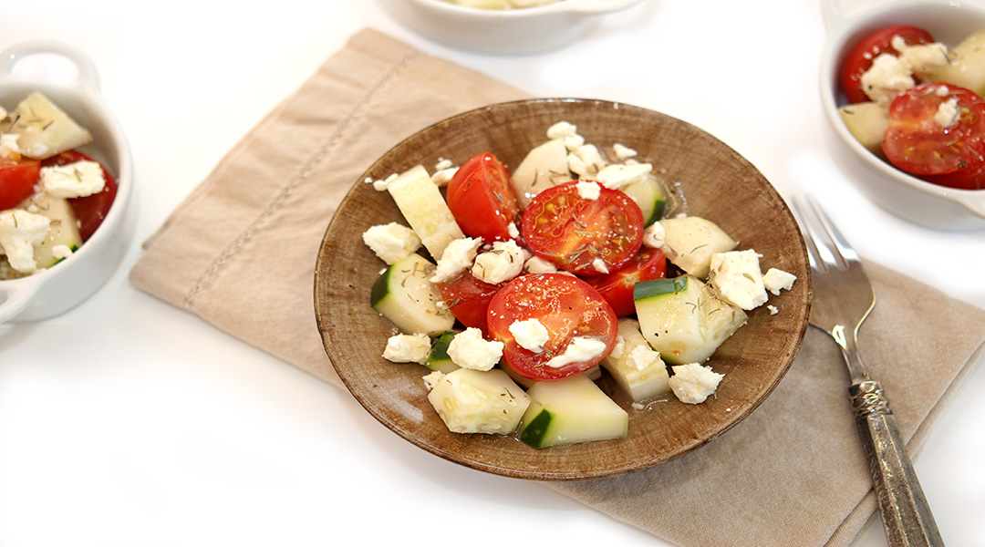 Cucumber feta tomato salad recipe