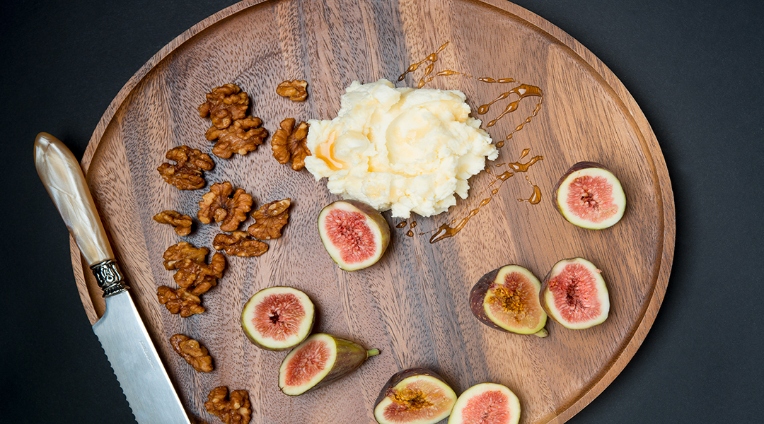 Honeyed Mascarpone with Figs and Candied Walnuts